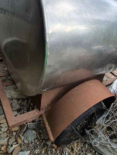 stainless-steel milk transport tank