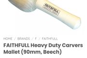 Faithful wood carvers mallet beech 3 inch