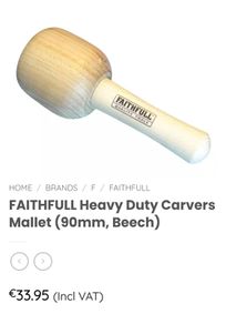 Faithful wood carvers mallet beech 3 inch