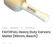 Faithful wood carvers mallet beech 3 inch