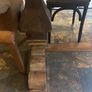 Large heavy French solid oak vintage table Image 3