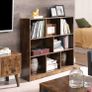 Bookcase  8 compartments vintage  bookshelf, cube shelf, stand shelf, with open compartments, for living room, study, children's room, office, as room divider, 97.5 x 30 x 100 cm, vintage brown Image 2