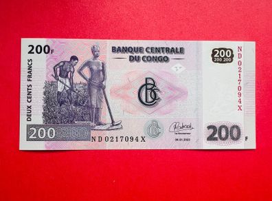 Congo. Democratic  Republic  200 Francs.  2022  Pick  99b  UNCIRCULATED
