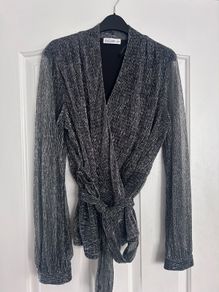 NEW no tags silver blouse from the gallery at dunnes stores
