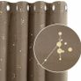 Eyelet Curtains, Blackout Curtains, Gold Constellation Printed Curtains Thermal Insulated Curtains for Bedroom (MULTIPLE COLOURS/SIZES) Image 3