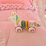 Wooden Pull Along Animal Unicorn Image 3