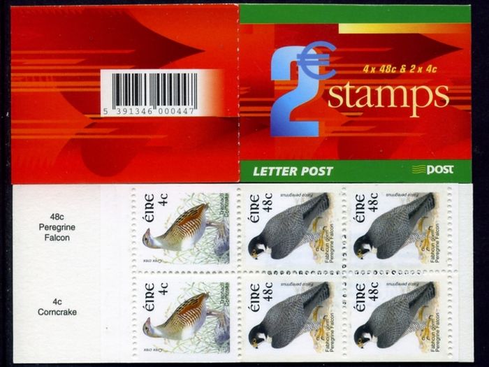 2003 Ireland E2 Definitive Stamp Booklet (4 X 48c & 2 X 4c) Mint Never Hinged (MNH). Hibernian HB113.