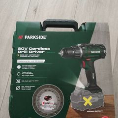 Parkside 20V Cordless Drill Driver, brand new, no battery