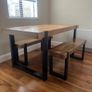 Dining table with 2 matching benches Image 4