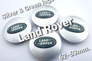 1set LAND ROVER Silver with Green logo 63mm Alloy Wheel Center Caps cap Hub Cover 63 Land L322
