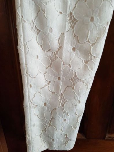 Cream Lace River Island Trousers size 10