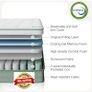 Small Double Mattresses 9.8 Inch 3-Zone Gel Memory Foam Pocket Sprung Mattress Image 2