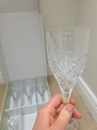 Galway Crystal Tralee Wine Glasses 6