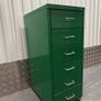 Small Green Metal Rolling Drawer Unit - Industrial Style - Good Condition Image 3