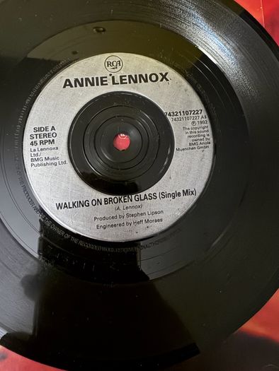 Annie Lennox Walking on Broken Glass 7inch Vinyl Single