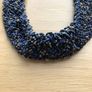 Statement necklace navy beaded Image 2