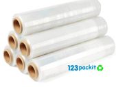 Pallet Wrap Roll clear film industrial size 250mt / 820 ft excellent for pallet, ecommerce, moving, shipping
