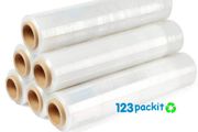 Pallet Wrap Roll clear film industrial size 250mt / 820 ft excellent for pallet, ecommerce, moving, shipping