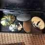 vintage George & Co. Press Button Tins with contents Image 5