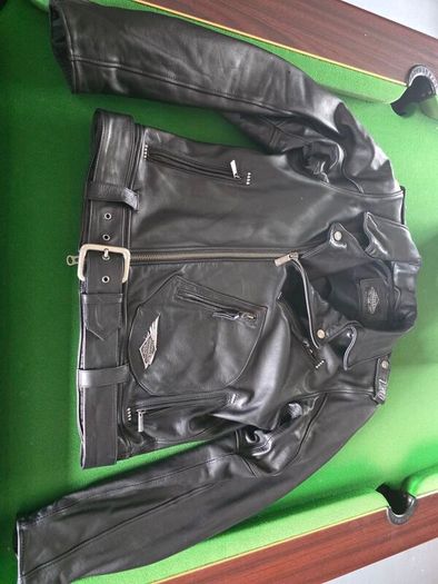 Harley 120th Anniversary Cycle Champ Leather Biker Jacket
