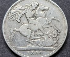 1890 United Kingdom 1 Silver Crown