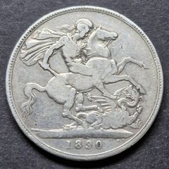 1890 United Kingdom 1 Silver Crown