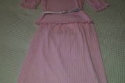Vintage Ladies Pink Knit Two Piece
