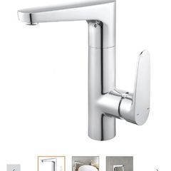 GoodHome Cavally Swivel Tall Chrome effect Round Basin Mono mixer Tap