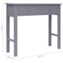 Console Table Grey 90x30x77 cm Wood Image 8