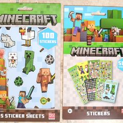 Minecraft 2025 - 2 x Official Sticker Set - 600 Stickers Total 13 Sheets NEW