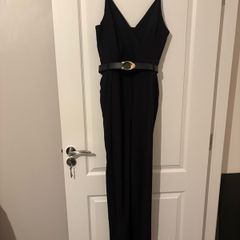 New Black Belted Jumpsuit