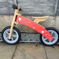 wooden balance bike