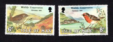 1980 Isle of Man Christmas 1980 & Wildlife Conservation Commemorative Stamp Mint Never Hinged (MNH)
