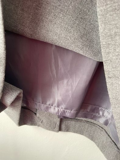 Oscar B Grey stretch skirt fully lined size 12 New