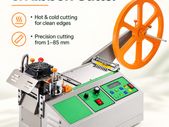 Automatic Hot and Cold Webbing Ribbon Cutting Machine 85 mm with LCD Display