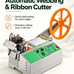 Automatic Hot and Cold Webbing Ribbon Cutting Machine 85 mm with LCD Display