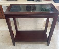Lovely Glass Topped Console Hall Table - Occasional Table - Can Deliver