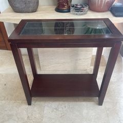 Lovely Glass Topped Console Hall Table - Occasional Table - Can Deliver
