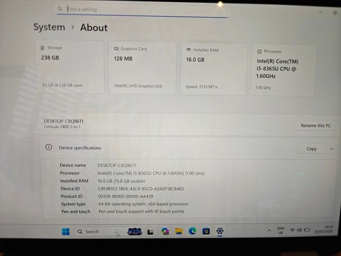 DELL Latitude 7400 2-in-1 360 Rotated Touchscreen Laptop