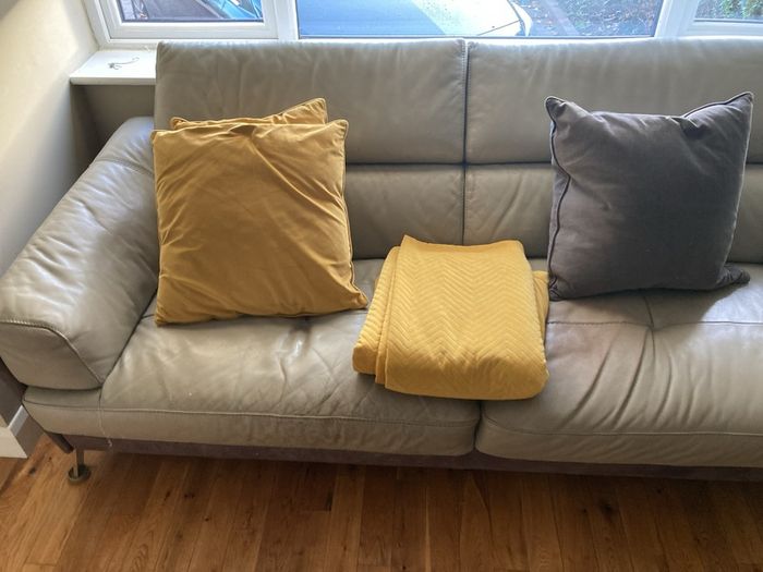 free 3 seater leather sofa