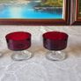 Antique 10 Piece Ruby Red Glasses Collection Image 9