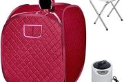 Mobile Mini Steam Sauna Home Sauna Heat Cabin Seat Sauna Cabin 80 x 80 x 100 cm 2.5 Litre