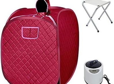 Mobile Mini Steam Sauna Home Sauna Heat Cabin Seat Sauna Cabin 80 x 80 x 100 cm 2.5 Litre