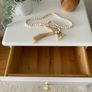 One Large solid wood White Bedside Locker Image 2