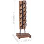 Wine Rack for 6 Bottles 35x35x100 cm Solid Teak Wood Image 6