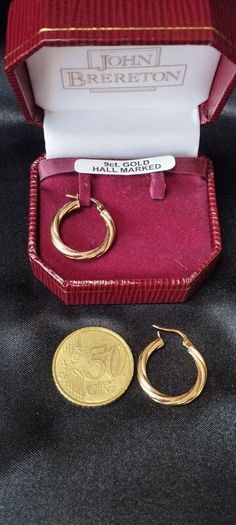 9ct gold hoop earrings