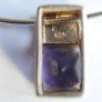 Vintage Amethyst and Sterling Silver 925 Cocktail Pendant 16" Chain - 10,5g Image 8