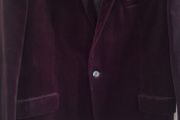 Mens Plum Velvet Blazer