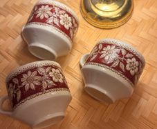 Vintage Broadhurst Floral Cups | Set of 3 | Made in England