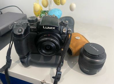 LUMIX GH3 with lens & battery grip.